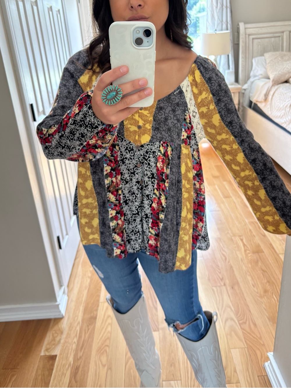 Entro boho patchwork top - Picture 3 of 3